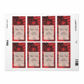 Love Heart Wine Étiquette (Feuille entière)