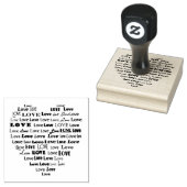 Love Heart Word Cloud Rubberstempel (Gestempeld)
