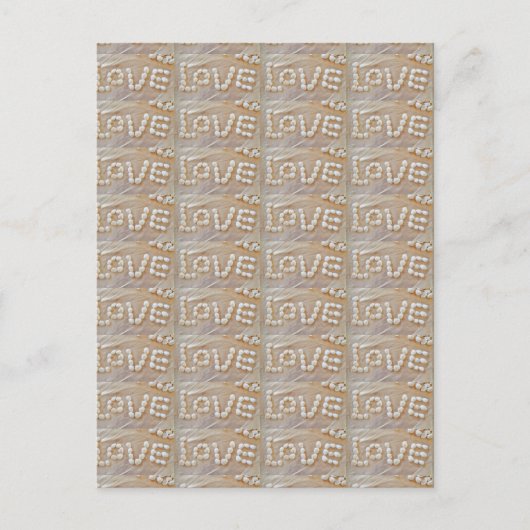 Love Heart Zee Shell Beach Hearts Seashells Summer Briefkaart (Voorkant)