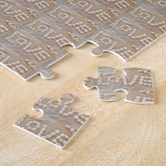 Love Heart Zee Shell Beach Hearts Seashells Summer Legpuzzel (Zijkant)