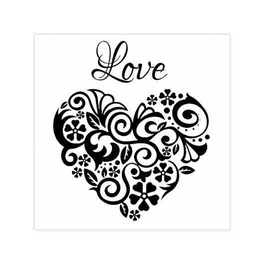 Love Heart Zelfinktende Stempel (Design)