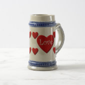 Love Hearts 22 oz Stein Bierpul (Voorkant rechts)