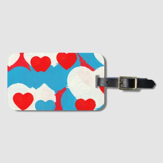 Love Hearts Bagagelabel (Voorkant (horizontaal))