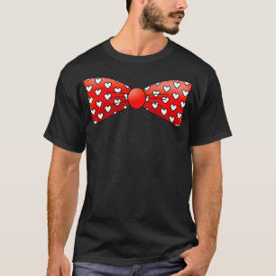 Love Hearts Bow Stropdas Valentijnsdag Gift T-shirt
