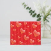 Love Hearts Briefkaart (Staand voorkant)
