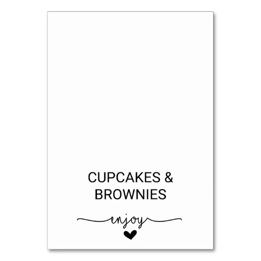 Love Hearts Buffet Food Labels Kaart (Voorkant)