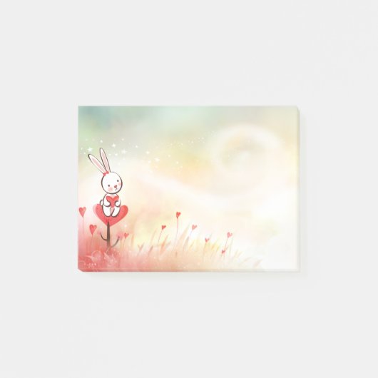 Love Hearts Bunny Post-it® Notes (Voorkant)