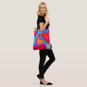 Love Hearts Canvas tas (Op model)