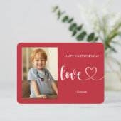 Love & Hearts Classroom Photo Valentines Cartes (Debout devant)