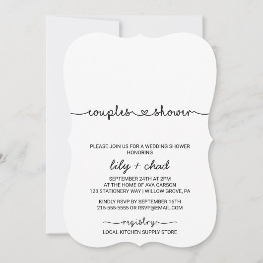 Love Hearts Couples Shower Kaart (Voorkant)