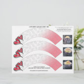 Love Hearts Cupcake Cosie - Rouge (Debout devant)