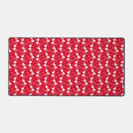 Love Hearts Doddles, Red, Desk Mat
