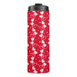 Love Hearts Doddles, Red, Thermal Tumbler Thermosbeker