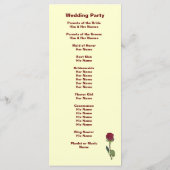 Love Hearts et Red Rose Mariage carte en rack (Dos)