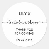 Love Hearts Fête des mariées Favoriser Sticker (Devant)