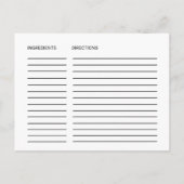 Love Hearts Fête des mariées Recette Cartes (Dos)