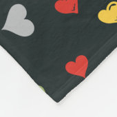 Love Hearts Fleece Deken (Hoek)