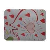 Love Hearts Flexible Photo Magnet (Horizontal)
