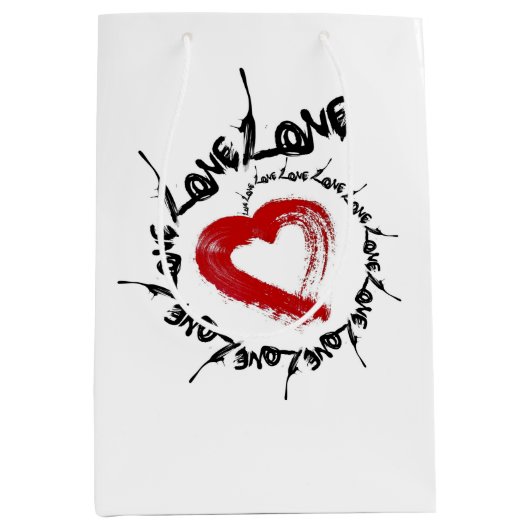 Love Hearts Gift Bag Medium Cadeauzakje (Voorkant)