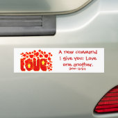 Love Hearts - John 13:34 Bumpersticker (Op auto)
