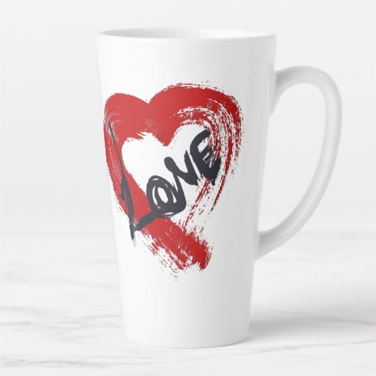 Love Hearts Latte Mug (Droite)