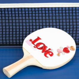 Love & Hearts Personalized Ping Pong Paddle Tafeltennisbatje