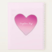 LOVE Hearts Persoonlijke naam Planner (Achterkant)