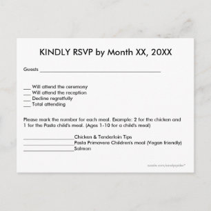 Love Hearts & Purple Thistle RSVP Menu Carte Posta