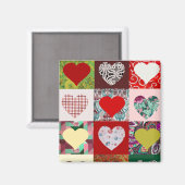 Love Hearts Quilt Magneet (Voorkant / Achterkant)