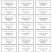 Love Hearts Red Wedding Guest Adresetiketten Sticker (Voorkant)