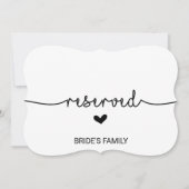 Love Hearts Reserved Sign Kaart (Voorkant)