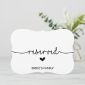 Love Hearts Reserved Sign Kaart (Staand voorkant)