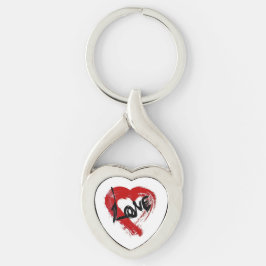 Love Hearts Rits Charm Sleutelhanger