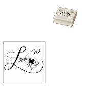 Love Hearts Rubber Stamp Rubberstempel (Gestempeld)