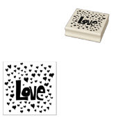 Love Hearts Rubberstempel (Gestempeld)