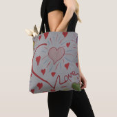 Love Hearts Sac fourre-tout (De près)