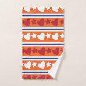 Love Hearts Star Stripes (Serviette à main)