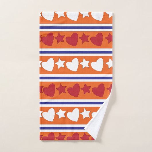 Love Hearts Star Stripes (Serviette à main)