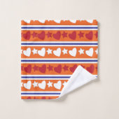 Love Hearts Star Stripes (Gant de toilette)