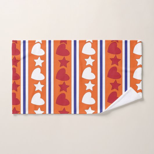 Love Hearts Star Stripes (Serviette à main)