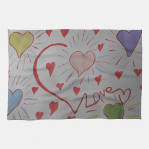 Love Hearts Tea Towel Theedoek