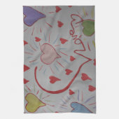 Love Hearts Tea Towel Theedoek (Verticaal)