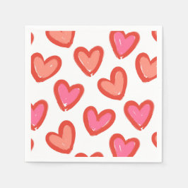 Love Hearts Valentijnsdag Servet