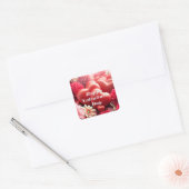 Love Hearts Vierkante Sticker (Envelop)