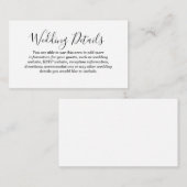 Love Hearts Weddenschap Details Enclosure Card Informatiekaartje (Voorkant / Achterkant)