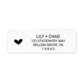 Love Hearts Wedding Etiket (Voorkant)