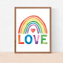 LOVE Helder Kleur Regenboog Kinderkamer Decor