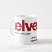 Love Helvetica Maroon Mug (Devant gauche)