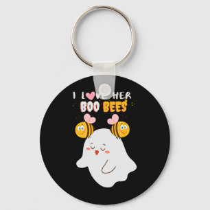 Love Her Boo Bijen Grappig Halloween Paar Echtgeno Sleutelhanger