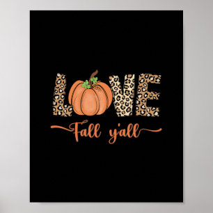 Love herfst Y All Leopard Print Pumpkin Women S Th